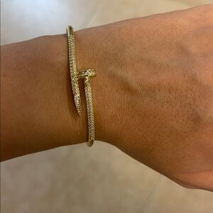 Elegant Gold Nail Bracelet